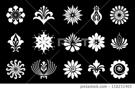 Flowers icon set. Flowers isolated on transparent background. Flowers in modern simple. Cute round flower plant nature collection. Vector illustrator Flowers icon set. Flowers isolated on transparent background. Flowers in modern simple. Cute round flower plant nature collection. Vector illustrator 118231405