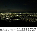 Night view from the hearth of the Daimonji Yaki festival in Kyoto 118231727