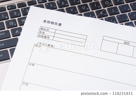 After completing your daily work, you submit a work report to your company or superiors, detailing the time required, the work content, progress, and any contact information. After completing your daily work, you submit a work report to your company or superiors, detailing the time required, the work content, progress, and any contact information. 118231831
