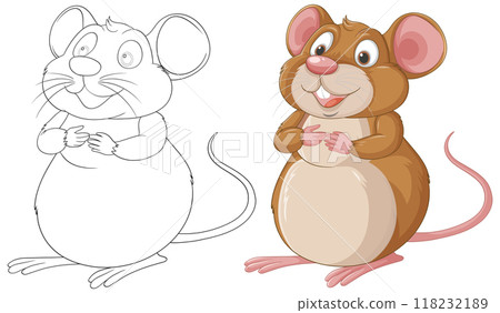 Cute Cartoon Mouse Illustration Cute Cartoon Mouse Illustration 118232189