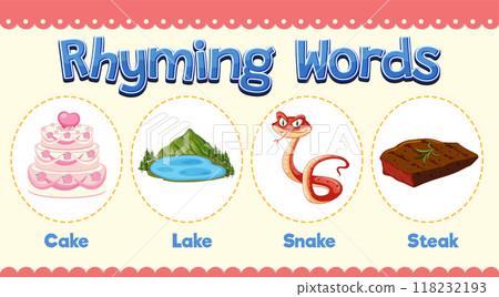 Rhyming Words Illustration Rhyming Words Illustration 118232193