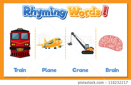 Rhyming Words Illustration Rhyming Words Illustration 118232217