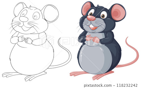 Cute Cartoon Mouse Illustration 118232242