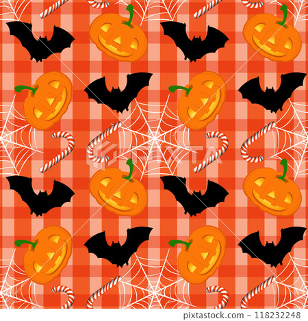 Halloween Themed Seamless Pattern Halloween Themed Seamless Pattern 118232248