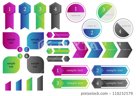 Gradient infographics 5 118232579