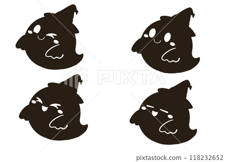 Shadow of a ghost wearing a hat 118232652