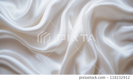 AI 生成的圖像，用柔軟的白色絲綢布鋪在螢幕上，真實地描繪了帶有紋理的背景圖像。 118232912