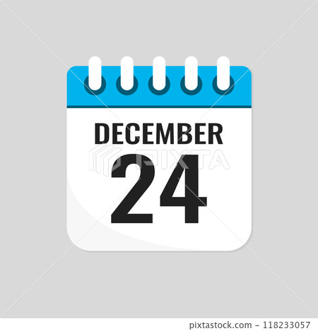 Icon page calendar day - 24 December Icon page calendar day - 24 December 118233057