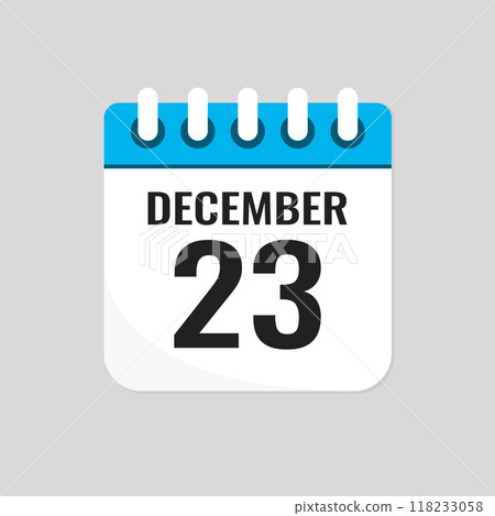 Icon page calendar day - 23 December 118233058