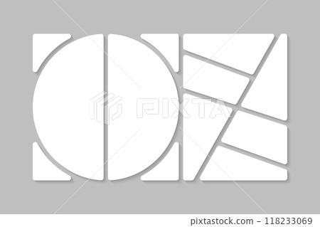 Template collage of eight frames, images, photo 118233069