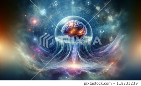 brain jellyfish neural connections concept image 118233239