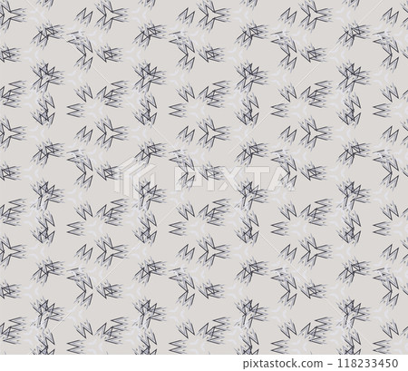 Textile motif seamless pattern. Abstract line shape geometric motif basic pattern continuous background. Man shirt all over print block.  118233450