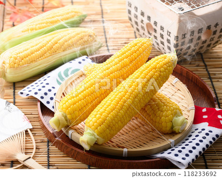 Freshly boiled corn (boiled corn) Freshly boiled corn (boiled corn) 118233692