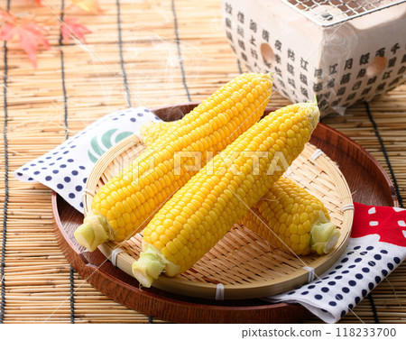 Freshly boiled corn (boiled corn) 118233700