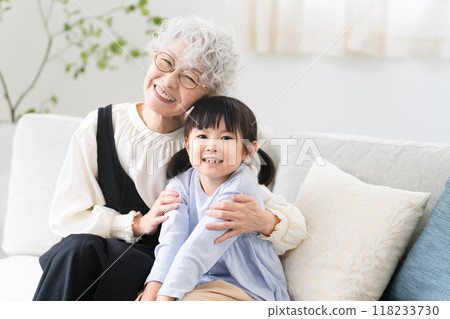 A photo of a girl and her grandmother - Family image A photo of a girl and her grandmother - Family image 118233730