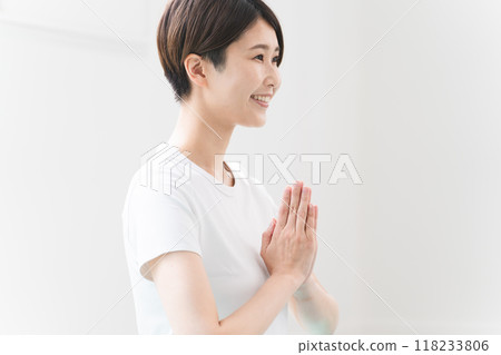 Young woman doing yoga poses Healthy image Young woman doing yoga poses Healthy image 118233806