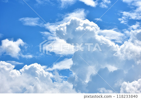 藍天白雲，積雲，夏天的形象 118233840