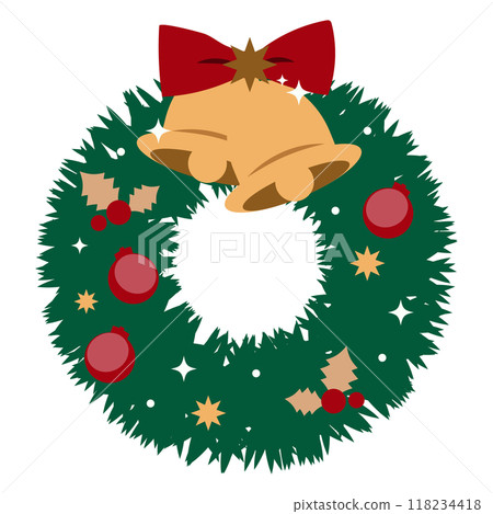 Christmas wreath illustration 118234418