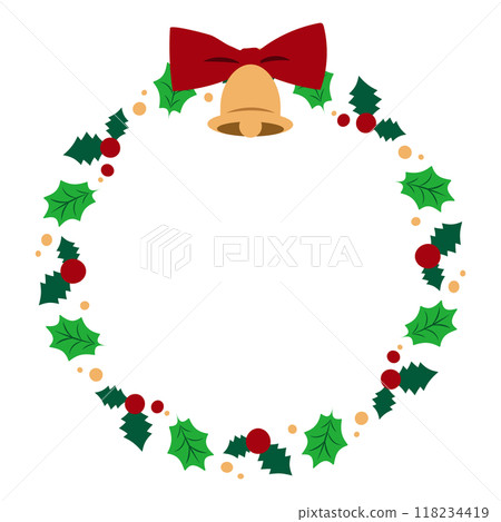 Christmas wreath illustration 118234419