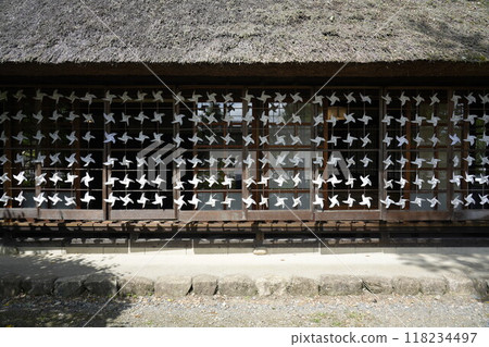 拍攝於山梨縣西湖 Iyashinosato Nemba 的一座古老民宅。 118234497