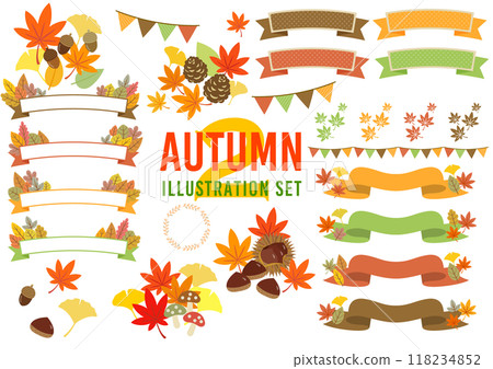 秋季插畫集：秋季可愛圖標，插畫集2 118234852