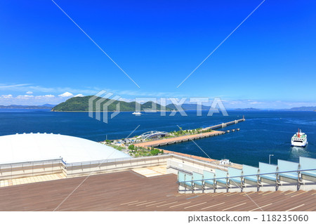 [香川縣] 陽光明媚的高松港、香川競技場、女木島 118235060