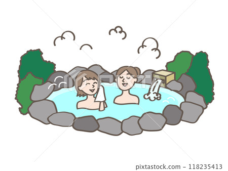 People entering the hot spring 118235413