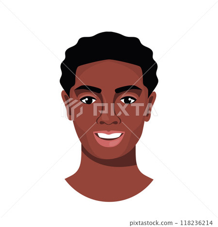 Portrait of african american man. Vector illustration. Portrait of african american man. Vector illustration. 118236214
