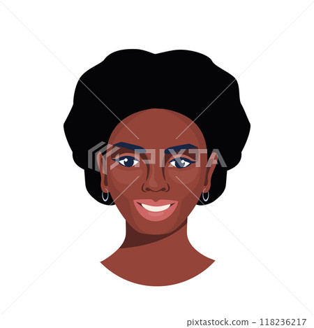 Portrait of african american woman. Vector illustration. Portrait of african american woman. Vector illustration. 118236217
