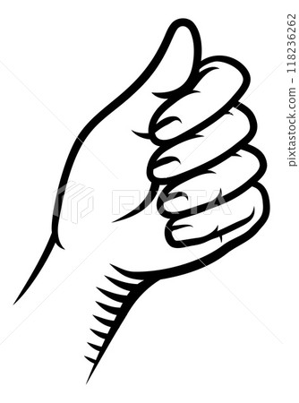 Hand Vintage Retro Woodcut Style Hand Vintage Retro Woodcut Style 118236262