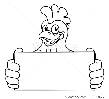 Chicken Cartoon Rooster Cockerel Bird Mascot 118236270