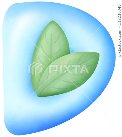 Font D green leaves 118236340