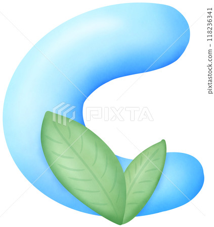 Font C green leaves 118236341