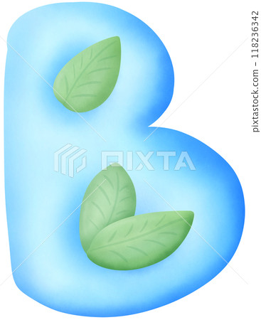 Font B green leaves 118236342