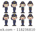 警察姿勢+臉部表情組 118236810