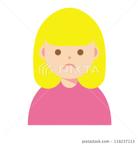 一個臉上有問題的女人的插圖 118237113