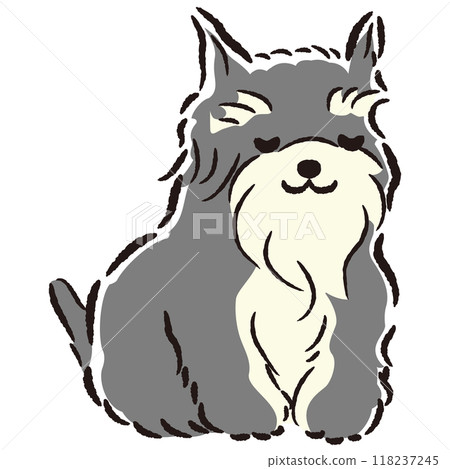 一隻狗鞠躬的手繪插圖 118237245