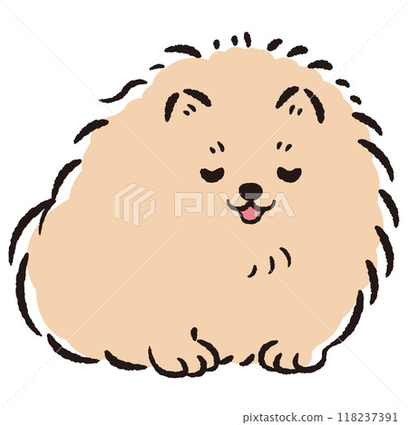 一隻狗鞠躬的手繪插圖 118237391