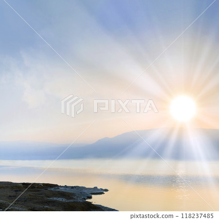 Sunrise over the Israel Sea 118237485