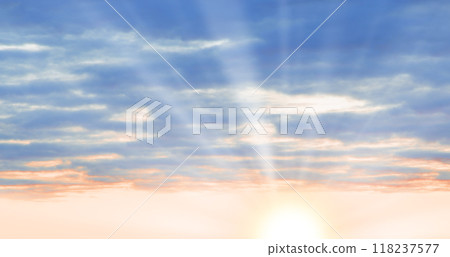 Bright clouds in the evening sky Bright clouds in the evening sky 118237577