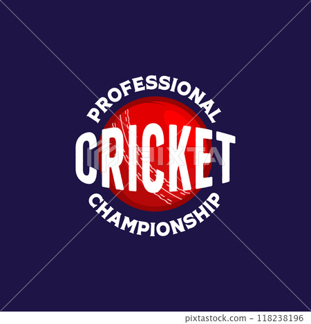 simple professional cricket championship template design. typography element of cricket logo icon simple professional cricket championship template design. typography element of cricket logo icon 118238196