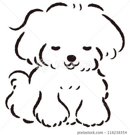 一隻狗鞠躬的手繪插圖 118238354