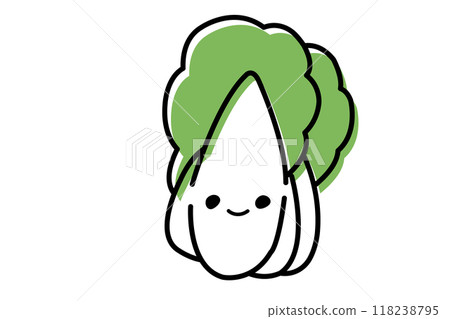 可愛的大白菜插畫 可愛的大白菜插畫 118238795