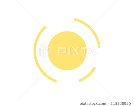 Depicts a sun like abstract form, symbolizing solar energy, warmth, and the importance of renewable resources. Ideal for discussions on clean energy, climate change, and sustainable practices. 118238930