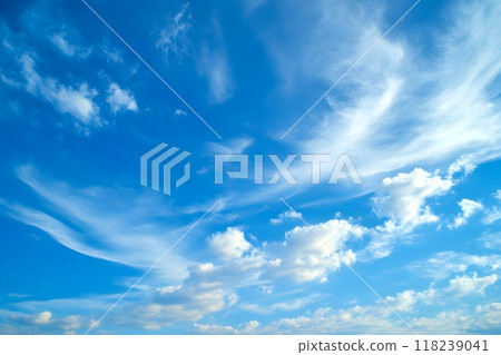 Beautiful sunny sky with cloud. Generative AI. 118239041