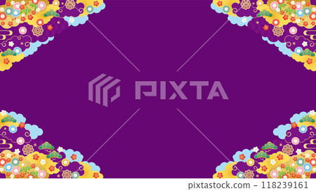 Background material-Early spring frame 13-1 vector 118239161