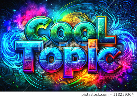 Bright colorful neon inscription cool topic Bright colorful neon inscription cool topic 118239304