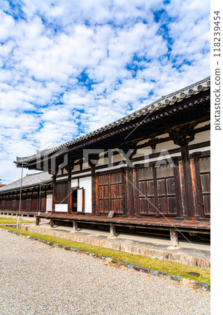 [Nara Prefecture] Autumn clouds floating in the main hall of Gangoji Temple 118239454