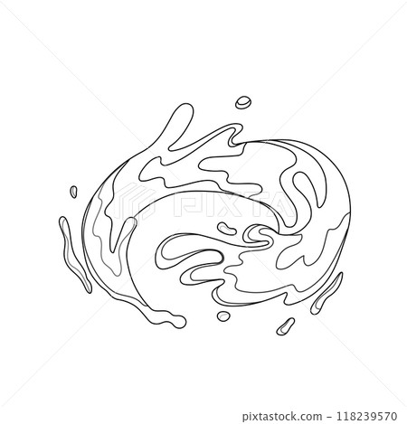 Water and juice splash liquide. One line stroke outline vector Illustration A dripped droplet, moment frozen in dance of fluid motion A spill shape, chaotic canvas of unexpected beauty A water splash Water and juice splash liquide. One line stroke outline vector Illustration A dripped droplet, moment frozen in dance of fluid motion A spill shape, chaotic canvas of unexpected beauty A water splash 118239570