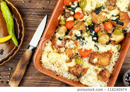 Tasty roasted turkey. Tasty roasted turkey. 118240974